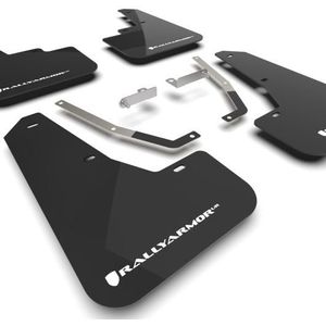 Rally Armor 24-25 Subaru Crosstrek Black UR Mud Flap White Logo - MF106-UR-BLK-WH