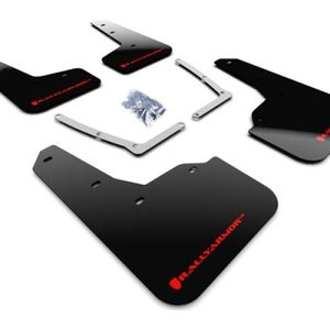 Rally Armor 16-21 Honda Civic Si Black UR Mud Flap w/Red Logo - MF50-UR-BLK/RD