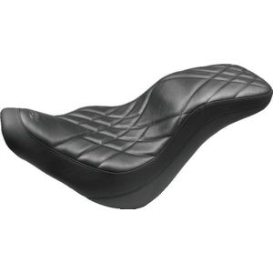 Mustang 18-21 Harley Fat Bob Standard Touring Recessed Passenger Seat - Black - 79335