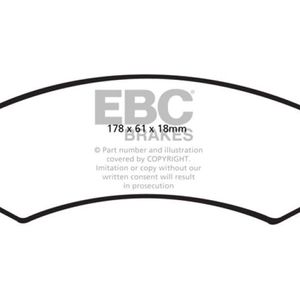 EBC 06-09 Chrysler Aspen 4.7 Extra Duty Front Brake Pads - ED91738