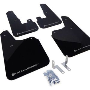 Rally Armor 10-14 Subaru Outback Black UR Mud Flap w/ Silver Logo - MF16-UR-BLK/SIL