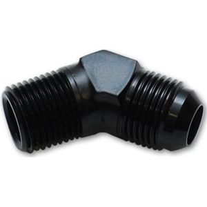 Vibrant -8AN to 3/8in NPT 45 Degree Elbow Adapter Fitting - 10243