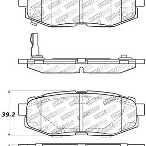 StopTech Performance 06-10 Subaru Legacy Sedan/Outback/13 BRZ / 13 Scion FR-S Rear Brake Pads - 309.11240