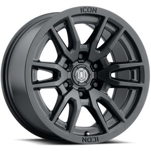 ICON Vector 6 17x8.5 6x5.5 25mm Offset 5.75in BS 95.1mm Bore Satin Black Wheel - 2417859057SB