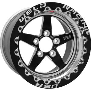 Weld S71 15x10.33 / 5x120mm BP / 7.5in. BS Black Wheel (Medium Pad) - Black Single Beadlock MT - 71MB510N75F