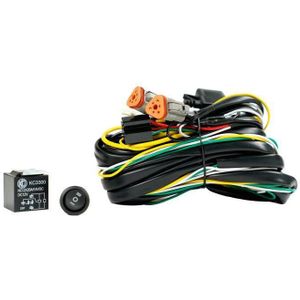 KC HiLiTES Wiring Harness FLEX ERA w/40 AMP Relay & 3 Position LED Rocker Switch (3-Pin Deutsch Con) - 6311