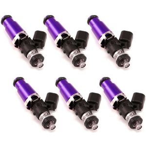 Injector Dynamics 1340cc Injectors - 60mm Length - 14mm Purple Top - Denso Lower Cushion (Set of 6) - 1300.60.14.D.6