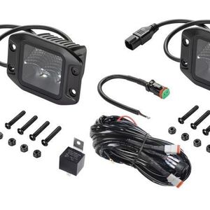 Hella Universal Black Magic 3.2in L.E.D. Cube Kit - Flood Beam (Flush Mount) - LA358176831