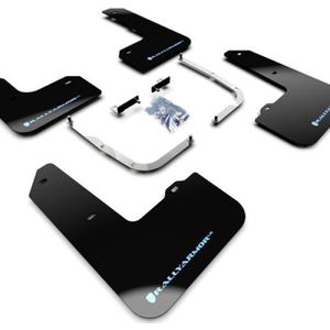 Rally Armor 19-22 Hyundai Veloster N Black UR Mud Flap w/ Performance Blue Logo - MF57-UR-BLK/PBL