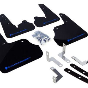 Rally Armor 12-16 Subaru Impreza 4D/5D Black UR Mud Flap w/Blue Logo - MF22-UR-BLK/BL