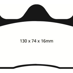 EBC 10+ Lotus Evora 3.5 Redstuff Rear Brake Pads - DP3060C