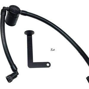 J&L 10-19 Ford Flex EcoBoost V6 Passenger Side Oil Separator 3.0 - Black Anodized - 3035P-B