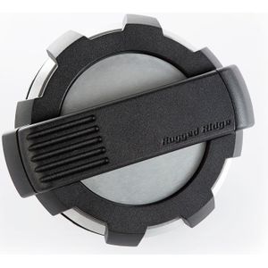 Rugged Ridge Elite Fuel Door Non-Lock Brushed Alum 07-18 Jeep Wrangler JK - 11425.10