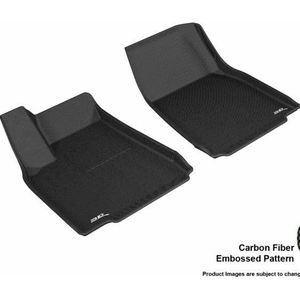 3D MAXpider 2016-2020 Tesla Model X Kagu 1st Row Floormat - Black - L1TL00111509