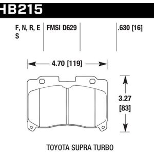 Hawk 93-98 Toyota Supra TT HPS 5.0 Street Front Brake Pads - KHB215B.630