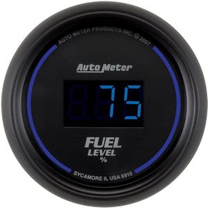 Autometer Cobalt Digital 52.4mm Black Programmable Empty-Full Range Fuel Level Gauge - 6910