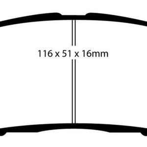 EBC 11-15 Scion IQ 1.3 Redstuff Front Brake Pads - DP31295C