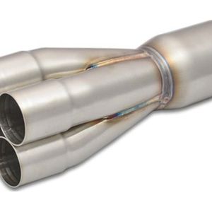 Vibrant 4-1 SS Merge Collectors (1-3/4in Inlet Slipover ID 2-1/2in Merge Outlet OD) Single Unit - 10302