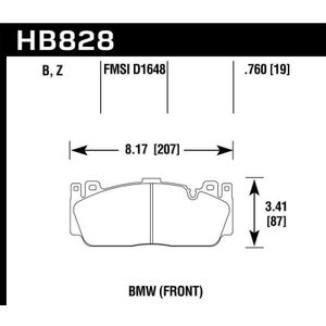 Hawk 12-17 BMW M6 / 14-17 BMW M6 Gran Coupe / 13-16 BMW M5 HPS 5.0 Front Brake Pads - KHB828B.760