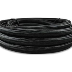 Vibrant -6 AN Black Nylon Braided Flex Hose .56in ID (150 foot roll) - 12006