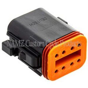 NAMZ Deutsch DT Series 8-Wire Plug & Wedgelock - Black (Repl. HD 72118-94BK) - DP-8B