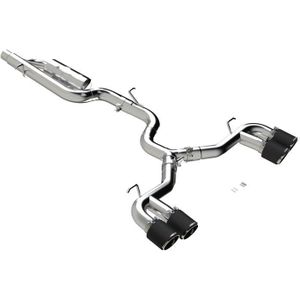 MBRP 2022 Volkswagen Golf R MK8 3in Cat-Back Quad Rear w/ Carbon Fiber Tips Valve Delete Exhaust - PS46123CF