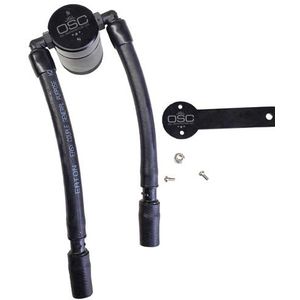J&L 13-19 Ford Fusion 1.5L EcoBoost Oil Separator 3.0 Passenger Side - Black Anodized - 3039P-B