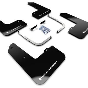 Rally Armor 19-22 Hyundai Veloster N Black UR Mud Flap w/ White Logo - MF57-UR-BLK/WH