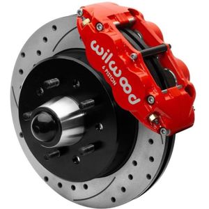 Wilwood Forged Narrow Superlite 6R Front Big Brake Kit 12.19in Drilled Rotors 88-98 C1500 - Red - 140-15948-DR