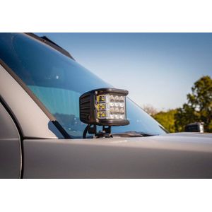 Cali Raised 10-24 Toyota 4Runner Low Profile Led Ditch Light Brackets Kit - Brackets W/ 27W Side Pro - CR2497