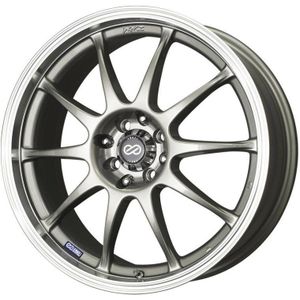 Enkei J10 15x6.5 4x100/114.3 38mm Offset 72.62mm Bore Dia Silver w/ Machined Lip Wheel - 409-565-01SP