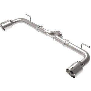 aFe Takeda 2-1/2in 304 SS Axle-Back Exhaust w/ Polished Tips 14-18 Mazda 3 L4 2.0L/2.5L - 49-37014-P