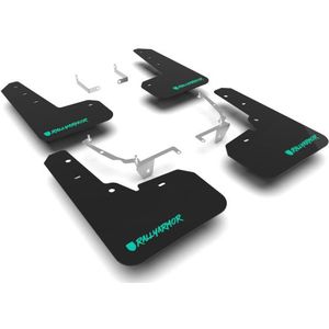 Rally Armor 13-17 Subaru Crosstrek XV Black UR Mud Flap w/Teal Altered Font Logo - MF26-UR-BLK/TL-X
