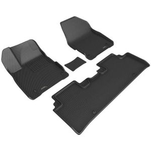 3D MAXpider 2022 Kia EV6 Kagu 1st & 2nd Row Floormat - Black - L1KA07101509