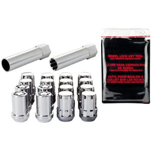 McGard SplineDrive Tuner 4 Lug Install Kit w/Locks & Tool (Cone) M12X1.5 / 13/16 Hex - Chrome - 65457