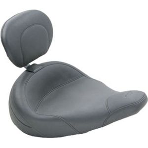 Mustang 83-21 Harley Electra Glide,Rd King Police Std Touring Solo Seat w/Driver Backrest - Black - 79549
