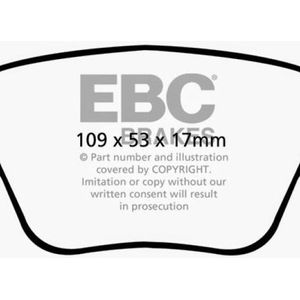 EBC 10-13 Audi A3 2.0 Turbo (Bosch rear caliper) Ultimax2 Rear Brake Pads - UD1456