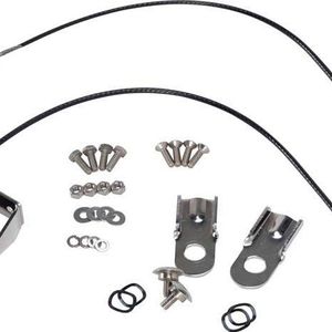 Kentrol 76-86 Jeep CJ Tailgate Pivot Latch Assembly Fiberglass Body CJ - Polished Silver - 30666