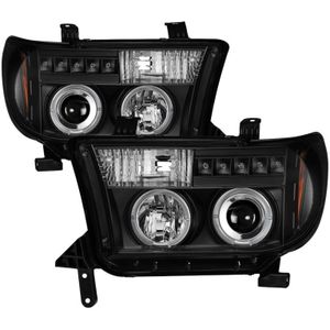 Spyder Toyota Tundra 07-133 Projector Headlights LED Halo LED Blk PRO-YD-TTU07-HL-BK - 5012029