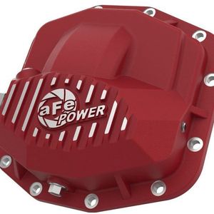 aFe Power Pro Series Front Differential Cover Red w/Machined Fins 18-19 Jeep JL (Dana M210) - 46-71030R