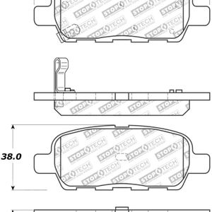 StopTech Street Touring 6/02-08 350z / 01-08 G35 Rear Brake Pads - 308.09050