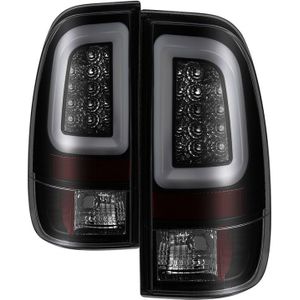 Spyder 08-16 Ford Super Duty F-250 V3 Light Bar LED Tail Lights - Blk Smoke ALT-YD-FS07V3-LBLED-BSM - 5084729