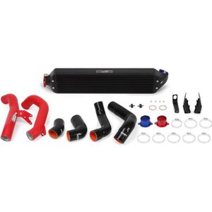 Mishimoto 2016+ Honda Civic 1.5T / 2017+ Honda Civic Si Black Intercooler Kit w/Red Pipes - MMINT-CIV-16KBKWRD