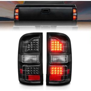 ANZO 2014-2018 GMC Sierra LED Tail Lights Black Housing Clear Lens - 311397