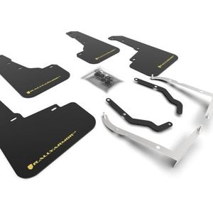 Rally Armor 18-23 Subaru Crosstrek Black UR Mud Flap w/Yellow Pearl Logo - MF46-LTUR-BLK/PYP