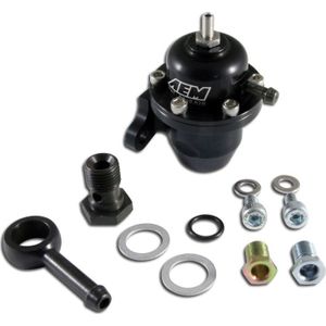 AEM 96-97 Acura CL / 94-97 Accord / 96-00 Civic Ex Black Adjustable Fuel Pressure Regulator - 25-304BK
