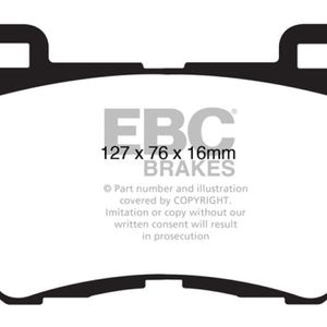 EBC 08-13 Infiniti FX50 5.0 Yellowstuff Front Brake Pads - DP41823R