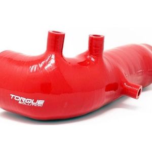 Torque Solution Turbo Inlet Hose Black: 02-07 Subaru WRX/04-18 STI/05-09 Legacy GT/04-13 FTX - Red - TS-SU-463RD