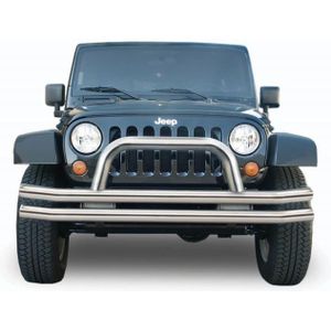Rampage 1976-1983 Jeep CJ5 Double Tube Bumper Front - Stainless - 8420