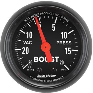 Autometer Z Series 52mm 20 PSI Mechanical Boost Vacumm Gauge - 2601